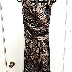 Ralph Lauren Brown Snake Print Dress